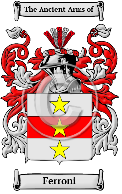 Ferroni Family Crest/Coat of Arms