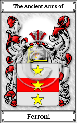 Ferroni Family Crest Download (JPG)  Book Plated - 150 DPI