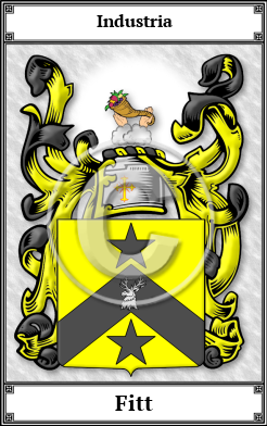 Fitt Family Crest Download (JPG)  Book Plated - 150 DPI