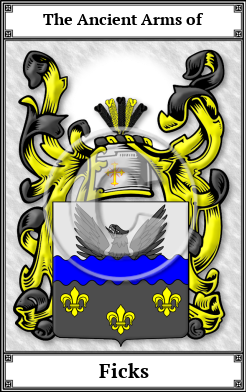 Ficks Family Crest Download (JPG) Book Plated - 600 DPI