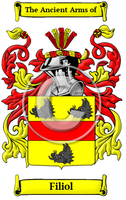 Filiol Family Crest/Coat of Arms