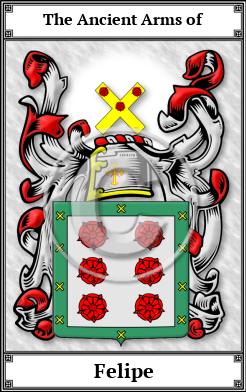 Felipe Family Crest Download (JPG)  Book Plated - 150 DPI