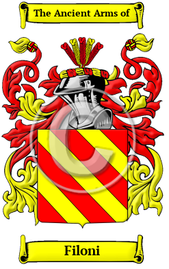 Filoni Family Crest/Coat of Arms