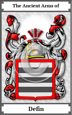 Defin Family Crest Download (JPG)  Book Plated - 150 DPI