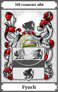 Fynch Family Crest Download (JPG)  Book Plated - 150 DPI