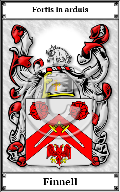 Finnell Family Crest Download (JPG) Book Plated - 600 DPI