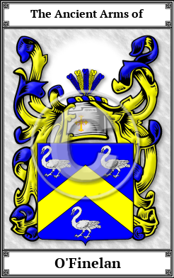 O'Finelan Family Crest Download (JPG)  Book Plated - 150 DPI