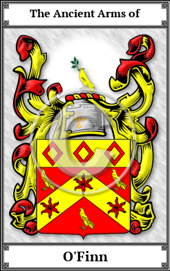 O'Finn Family Crest Download (JPG)  Book Plated - 150 DPI