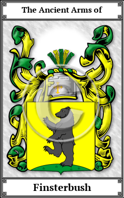 Finsterbush Family Crest Download (JPG) Book Plated - 600 DPI