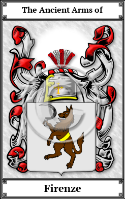 Firenze Family Crest Download (JPG) Book Plated - 600 DPI