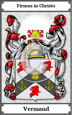 Vermand Family Crest Download (JPG)  Book Plated - 150 DPI