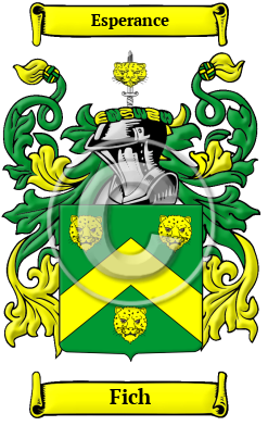 Fich Family Crest/Coat of Arms