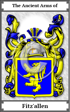 Fitz'allen Family Crest Download (JPG)  Book Plated - 150 DPI