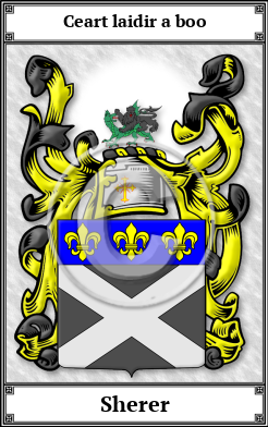 Sherer Family Crest Download (JPG) Book Plated - 600 DPI