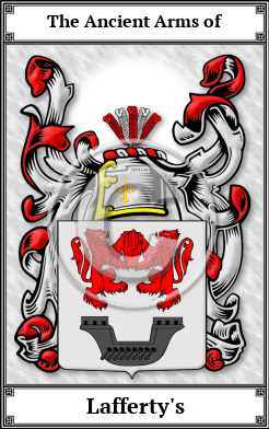 Lafferty's Family Crest Download (JPG)  Book Plated - 150 DPI