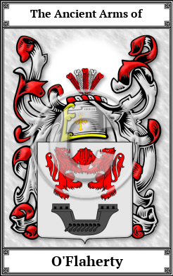 O'Flaherty Family Crest Download (JPG)  Book Plated - 150 DPI
