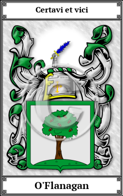 O'Flanagan Family Crest Download (JPG)  Book Plated - 150 DPI