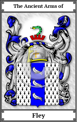 Fley Family Crest Download (JPG)  Book Plated - 150 DPI