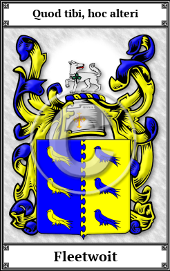 Fleetwoit Family Crest Download (JPG) Book Plated - 600 DPI