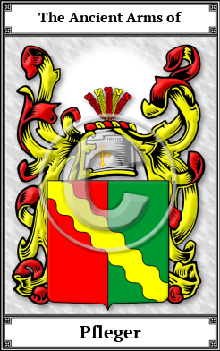 Pfleger Family Crest Download (JPG)  Book Plated - 150 DPI