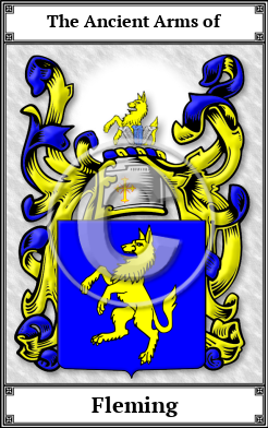 Fleming Family Crest Download (JPG)  Book Plated - 150 DPI