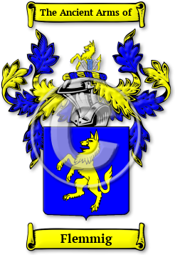 Flemmig Family Crest Download (jpg) Legacy Series - 150 DPI