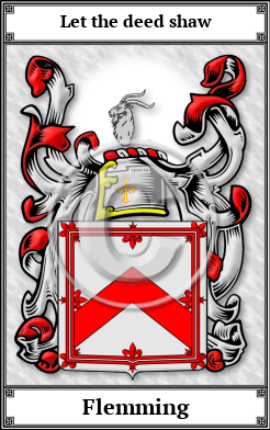 Flemming Family Crest Download (JPG)  Book Plated - 150 DPI