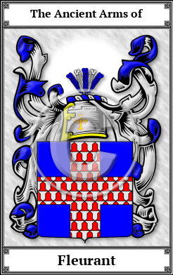 Fleurant Family Crest Download (JPG)  Book Plated - 150 DPI