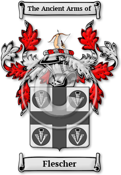Flescher Family Crest Download (JPG) Legacy Series - 300 DPI