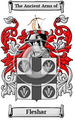 Fleshar Family Crest/Coat of Arms