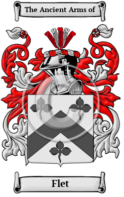 Flet Family Crest/Coat of Arms
