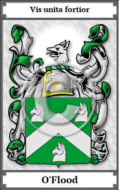 O'Flood Family Crest Download (JPG) Book Plated - 600 DPI