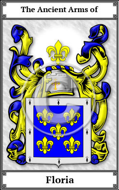 Floria Family Crest Download (JPG) Book Plated - 600 DPI