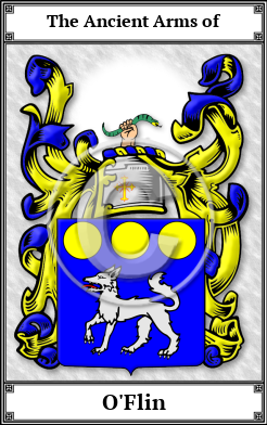 O'Flin Family Crest Download (JPG)  Book Plated - 150 DPI