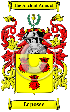 Laposse Family Crest/Coat of Arms
