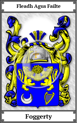 Foggerty Family Crest Download (JPG) Book Plated - 600 DPI