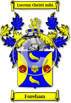 Foreham Family Crest Download (jpg) Legacy Series - 150 DPI