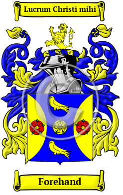 Forehand Family Crest/Coat of Arms