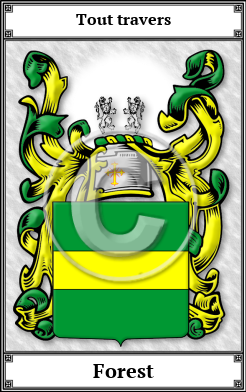 Forest Family Crest Download (JPG)  Book Plated - 150 DPI