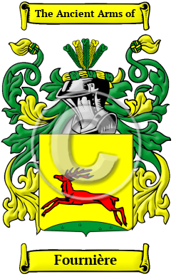 Fournière Family Crest/Coat of Arms