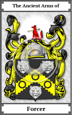 Forcer Family Crest Download (JPG)  Book Plated - 150 DPI