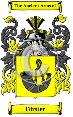 Förster Family Crest/Coat of Arms