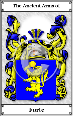 Forte Family Crest Download (JPG)  Book Plated - 150 DPI