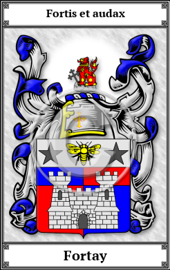 Fortay Family Crest Download (JPG) Book Plated - 600 DPI