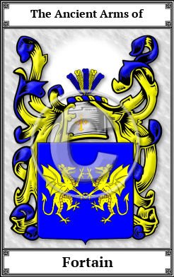 Fortain Family Crest Download (JPG)  Book Plated - 150 DPI