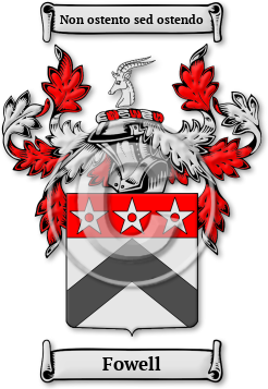 Fowell Family Crest Download (jpg) Legacy Series - 150 DPI