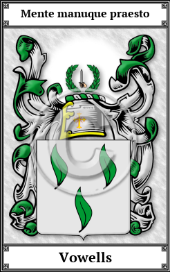 Vowells Family Crest Download (JPG) Book Plated - 300 DPI