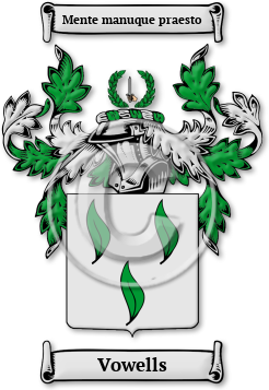 Vowells Family Crest Download (jpg) Legacy Series - 150 DPI