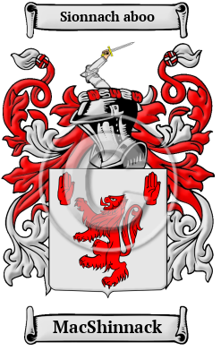 MacShinnack Family Crest/Coat of Arms
