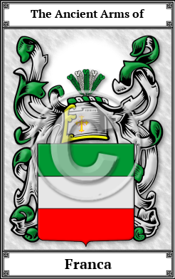 Franca Family Crest Download (JPG)  Book Plated - 150 DPI
